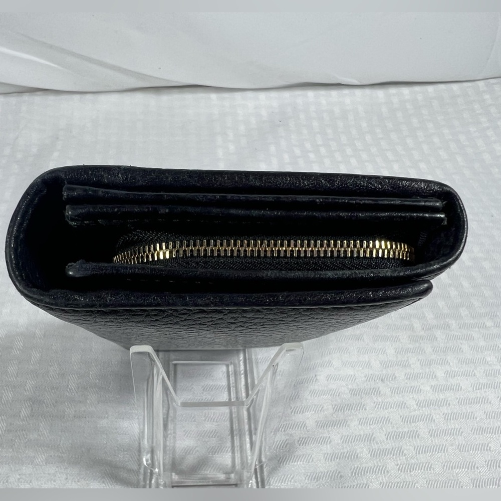 Gucci Pebbled Leather Continental Wallet Black Made in Italy - Picture 8 of 14